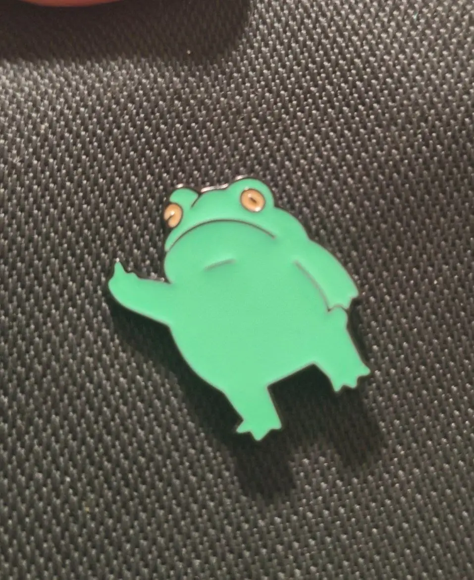 Fuck you frog pin